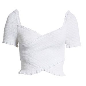 Atsr the label wrap front crop top